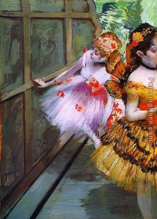 Ballet Dancers in Butterfly Costumes detail painting - Edgar Degas Ballet Dancers in Butterfly Costumes detail art painting